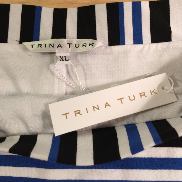 Trina Turk striped skirt,blue/black/white, XL, NWT - Picture 2 of 4