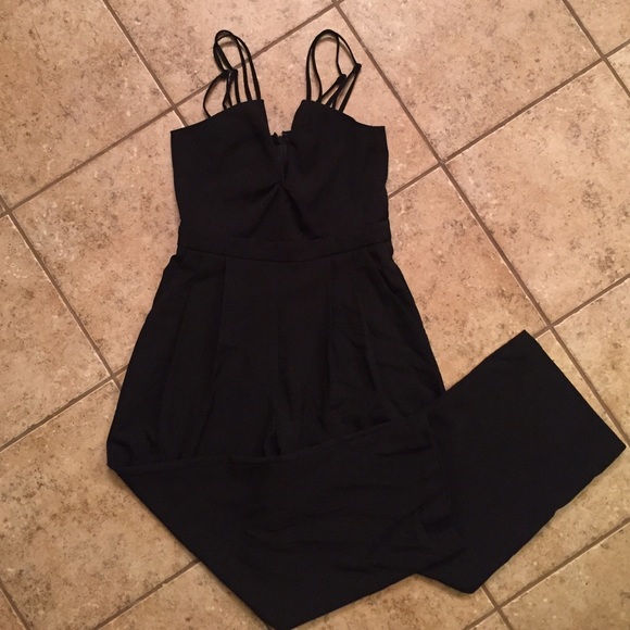 Pants - Black pants romper/jumpsuit