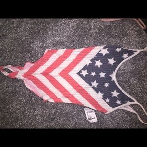 American flag bodysuit