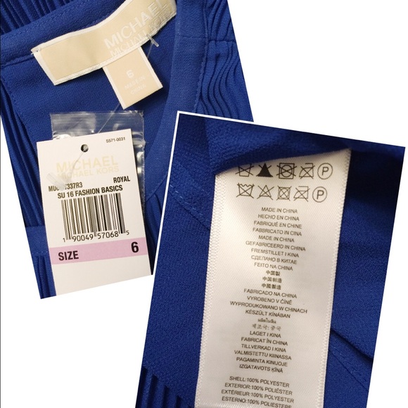 ๐Sale๐NWT Michael Kors pleated drawstring dress - Picture 4 of 4