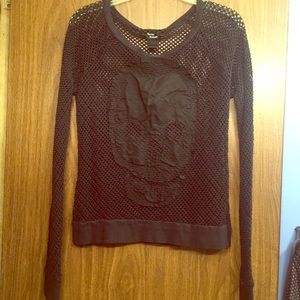 Fishnet long Sleeve with skull design