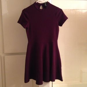 Dark Purple Forever 21 Mid Turtle Neck Dress