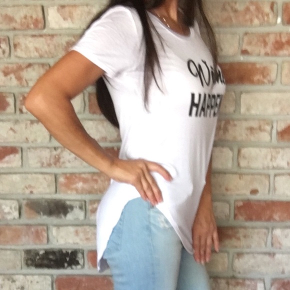 LAST ONE! 🎉Host Pick 🎉"Wine Happens" Tee - Picture 2 of 2