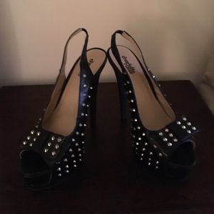 Black stud heel