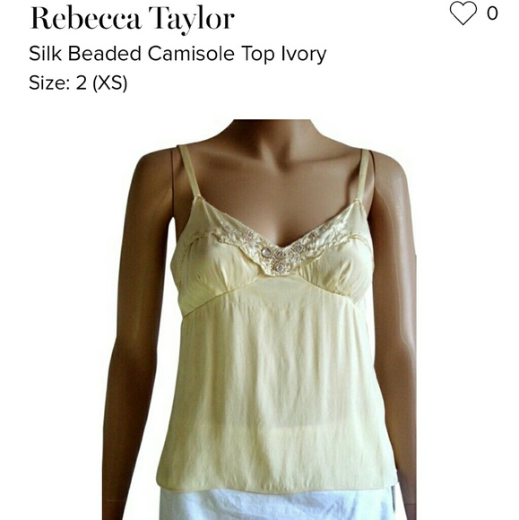 Rebecca Taylor Silk Beaded Top