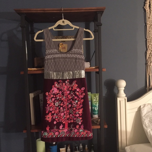 Free people velvet shift dress