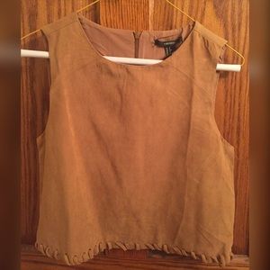 Suede crop top