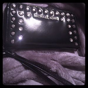 New! Rare black studded Michael Kors wristlet!