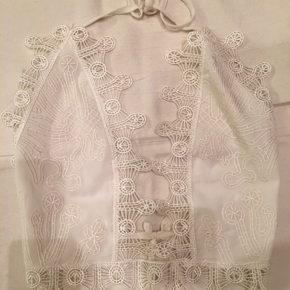 Lace Halter Crop Top