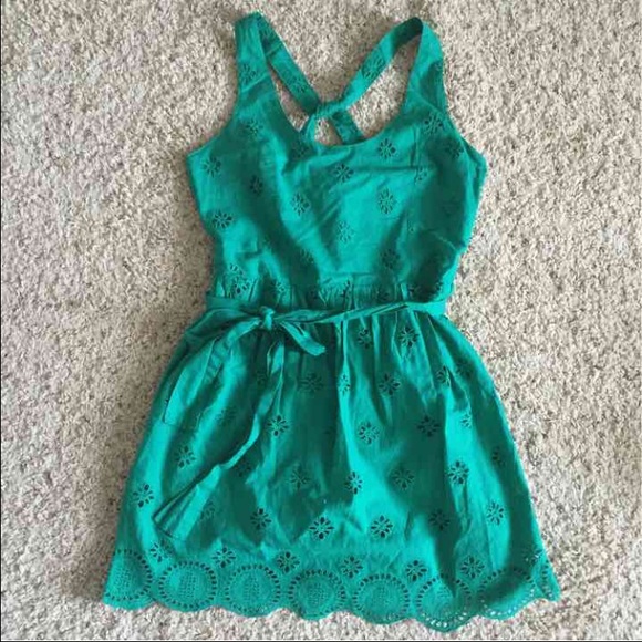 Green Eyelet Sundress