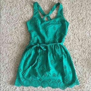 Green Eyelet Sundress