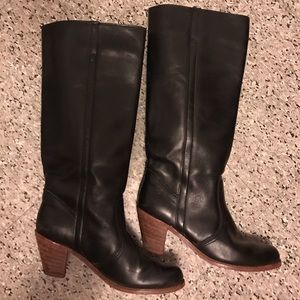 Vintage Black Leather Boots