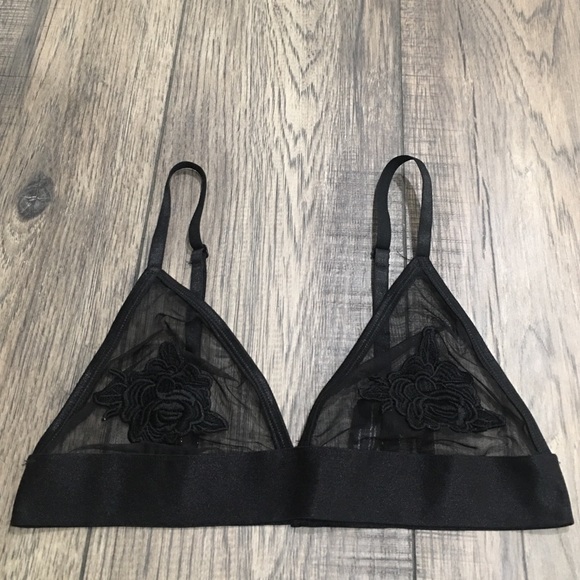 black rose bralette