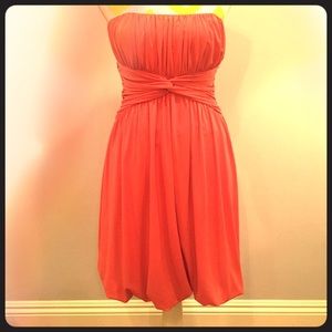 BCBG Peach Babydoll Dress