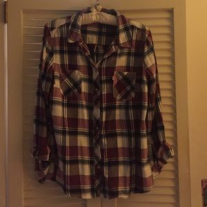 Women's Levi's plaid shirt, size large