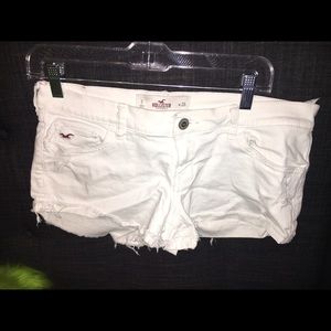 White Hollister shorts
