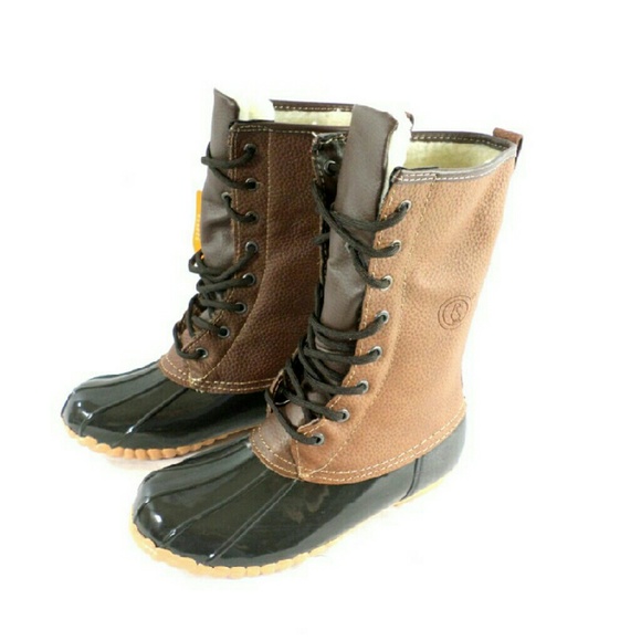 Sporto Daphne Brown Winter Duck Boots