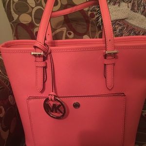 Coral MK tote, only carried once!