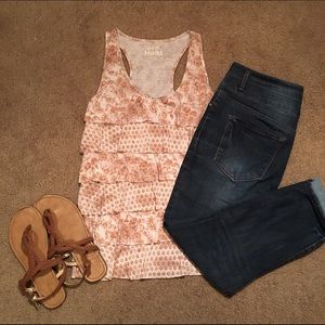 Patterned Tiered Shirt