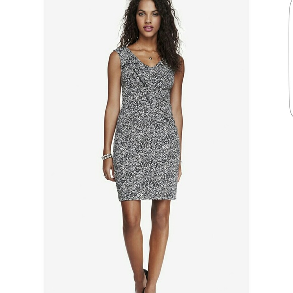 Printed V-neck Ruched Heath Dress