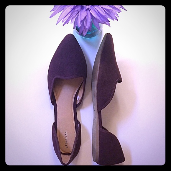 Attention Shoes - Attention | Plum/Burgundy D'Orsay Flats NWOT
