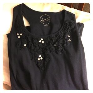 Navy tank with crystals