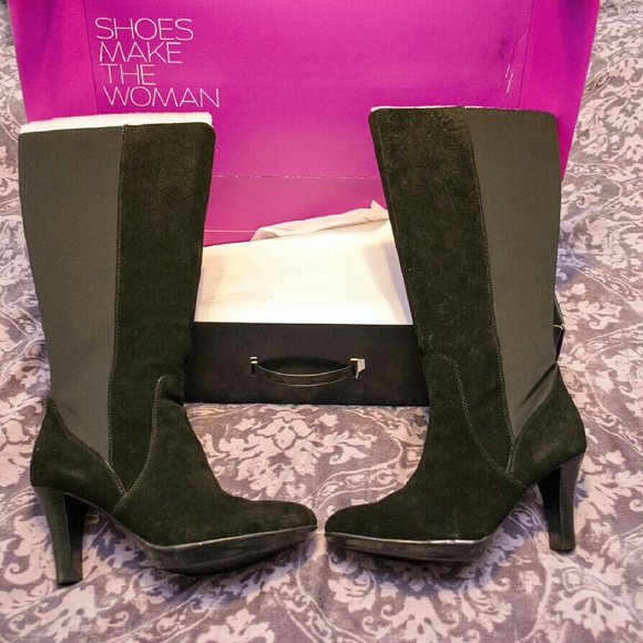 Black knee-high boots