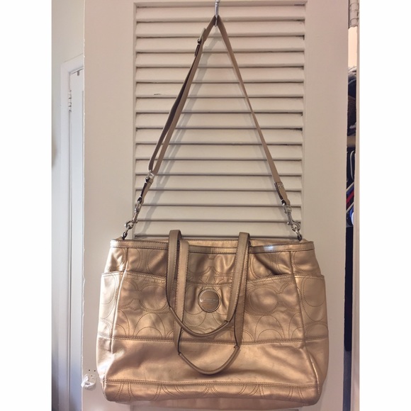 Coach Gold Baby Bag