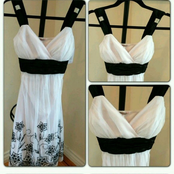 Papaya Black & White Dress.