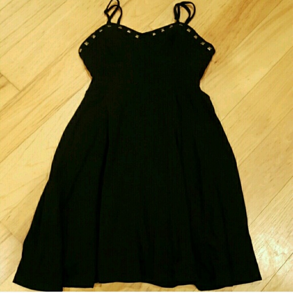 Little black dress with studs detail
