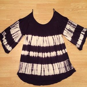 Blue and White TyeDye Dress