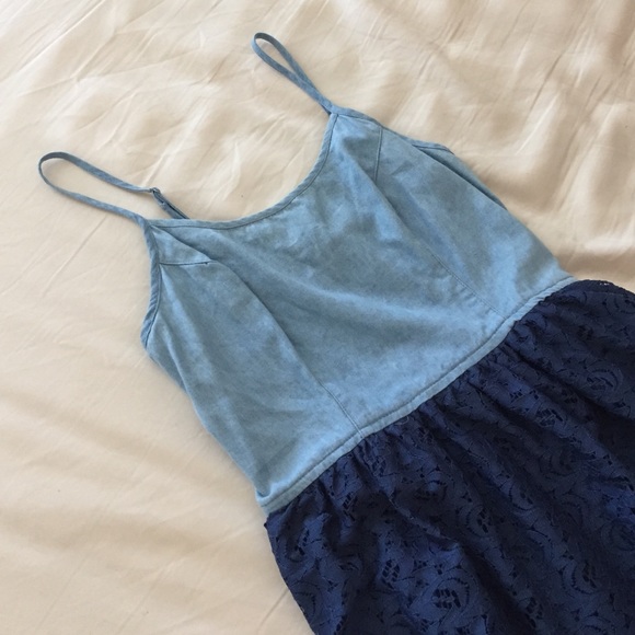 [SOLD] Denim Lace Dress - Picture 2 of 4