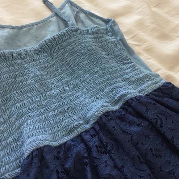 [SOLD] Denim Lace Dress - Picture 3 of 4