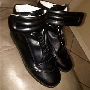 Black Leather Maison Margiela