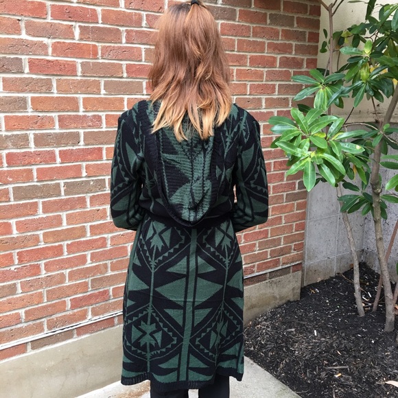 Hooded Duster Long Cardigan - Picture 4 of 4