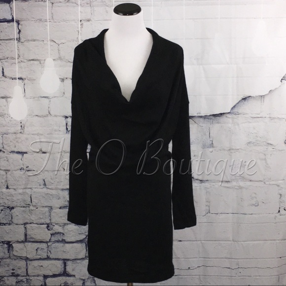 🎉CLEARANCE🎉 Black Cowl Neck Sweater Dress - Picture 4 of 5