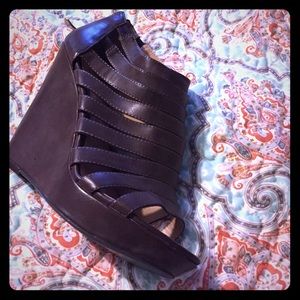 Brown wedge sandal