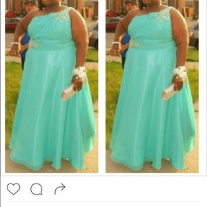 Plus Size Elegant Blue Dress