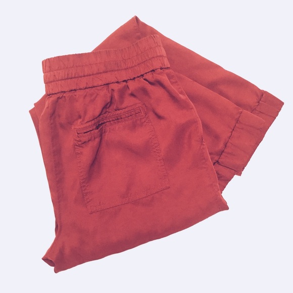 Loft Fluid Utility Jogger Pants in Rusty Brick Red - Picture 2 of 4