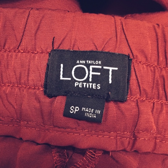 Loft Fluid Utility Jogger Pants in Rusty Brick Red - Picture 3 of 4
