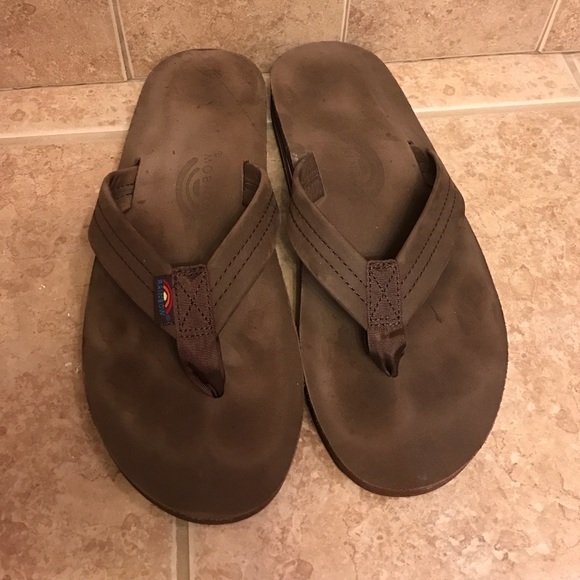 Rainbow sandals worn twice