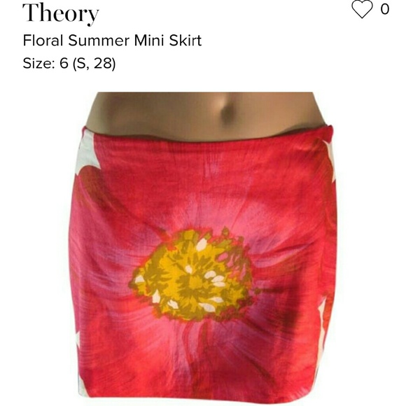 Theory Floral Mini Skirt