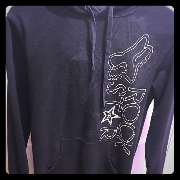Fox/RockStar black hoodie sweatshirt