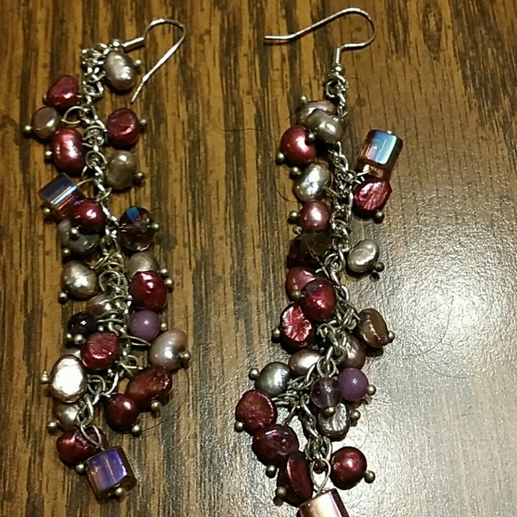 Chunky magenta chanddliers!!! - Picture 2 of 2