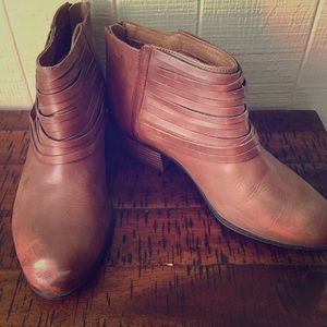 Clarks leather booties