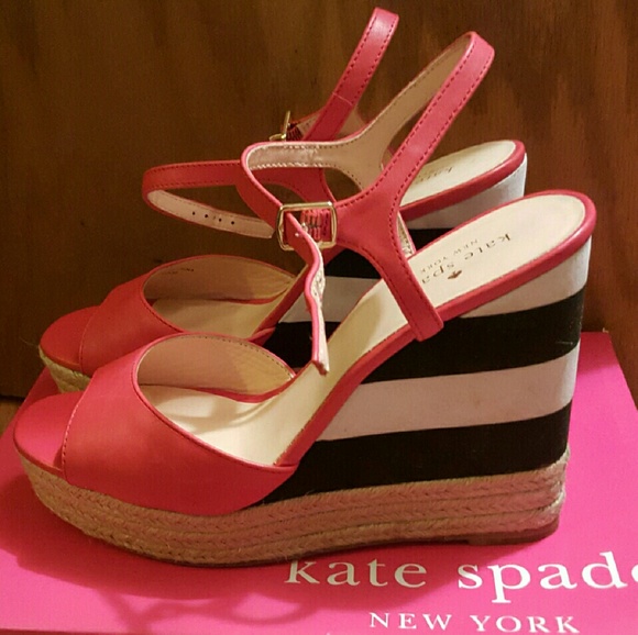 Kate spade platform wedge peeptoes