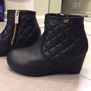 Girls Michael Kors wedge booties sz 1