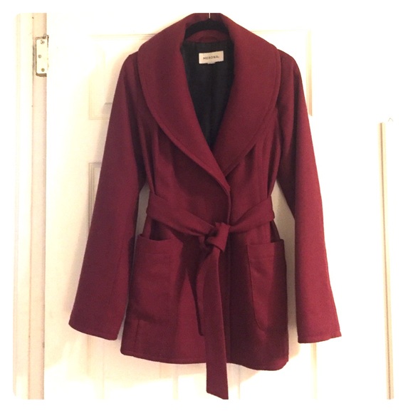 Burgundy Peacoat