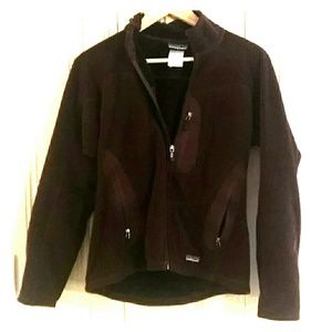Brown Patagonia fleece jacket