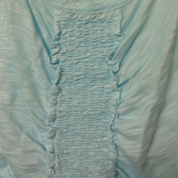 Talbots Pale Blue Ruched Tank, Size Small - Picture 2 of 4